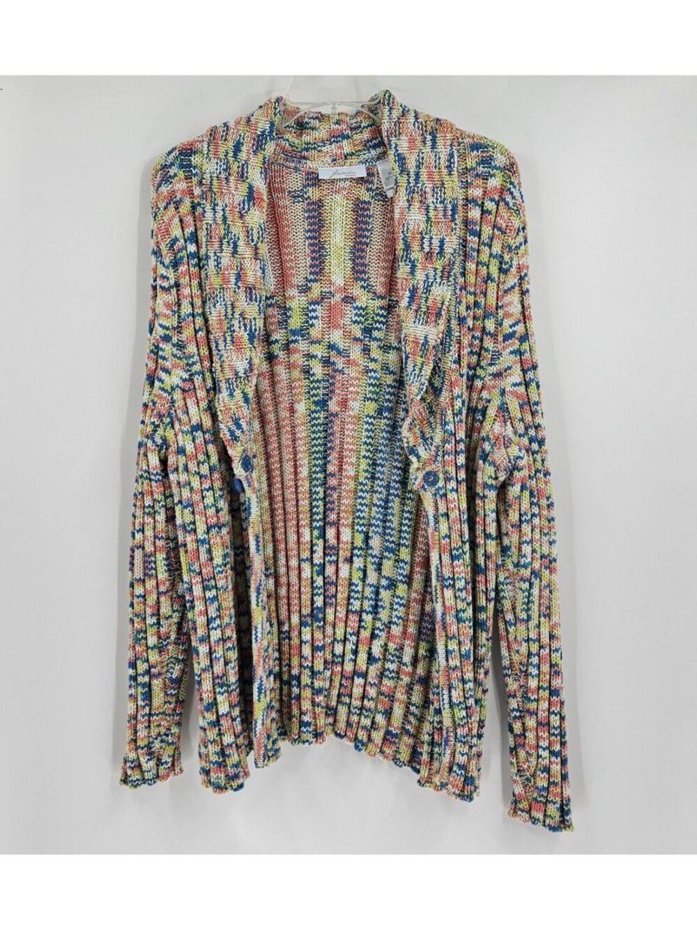 jh collectibles 2X Shawl Cardigan Sweater One Snap Front Colorful